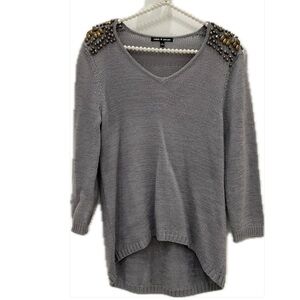 🔴CABLE &GAUGE STUDDED SHOULDER SWEATER🔴